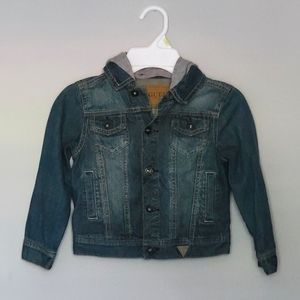 Guess Baby Boy Denim Hooded Jacket L/S Size 4  Pre-owned